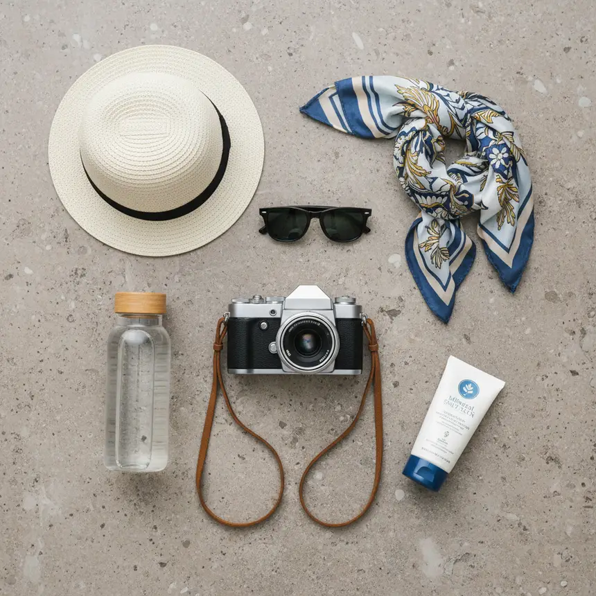 Travel essentials for temple visit