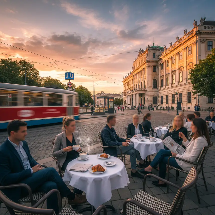 Vienna palaces, Vienna cafes, Vienna transport