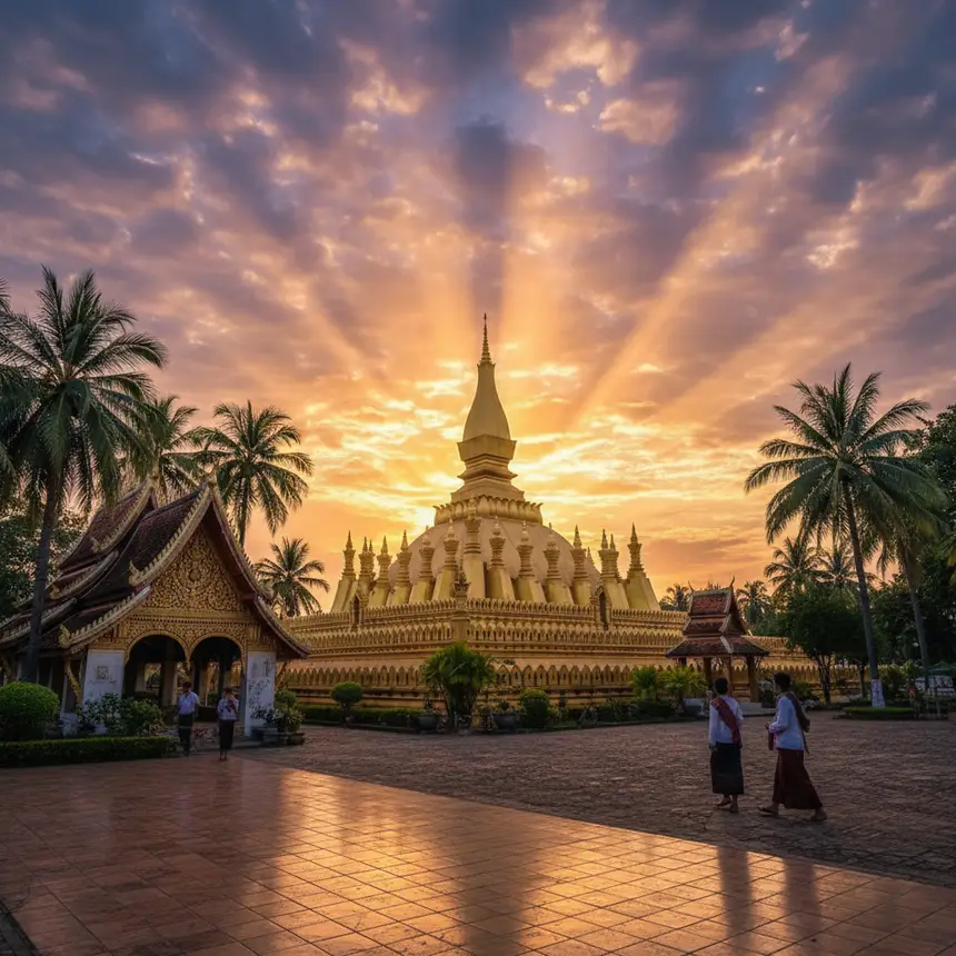 That Luang golden stupa