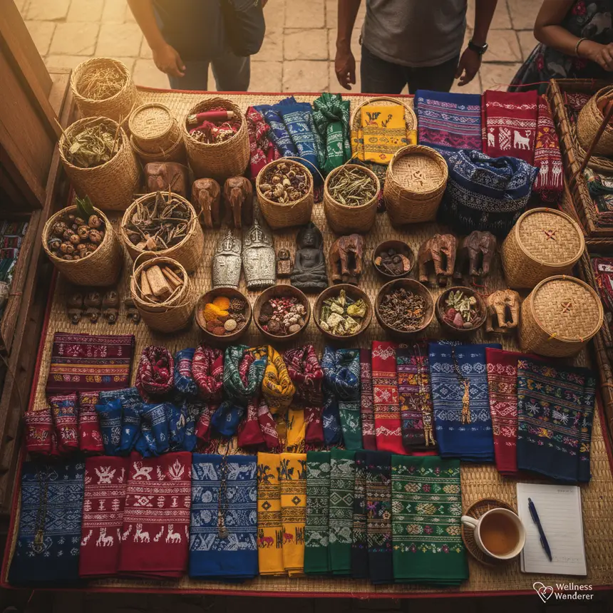 Vientiane local souvenir market