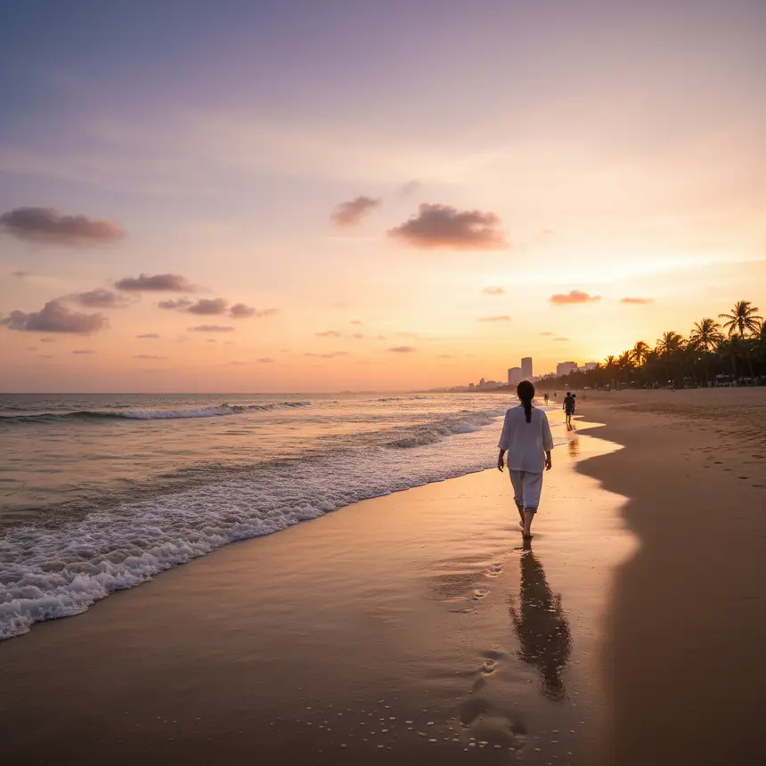 My Khe Beach at golden hour