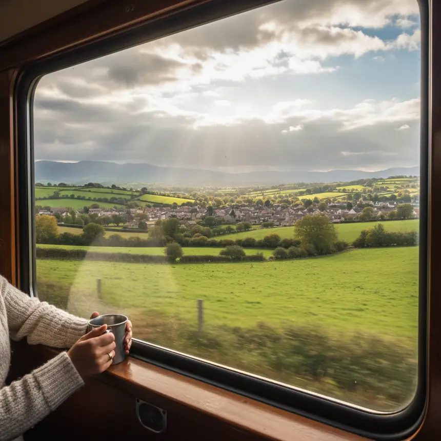European train window view