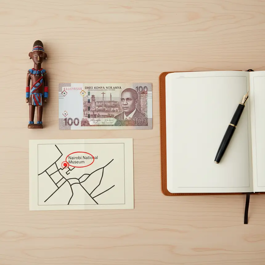 Kenyan Shilling map souvenir