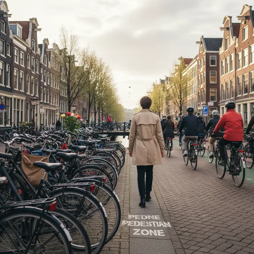 Amsterdam cycling street
