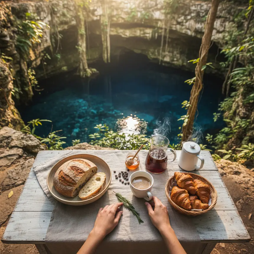 Cenote break snacks