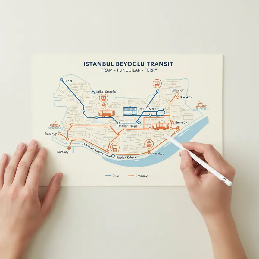 Istanbul public transportation map