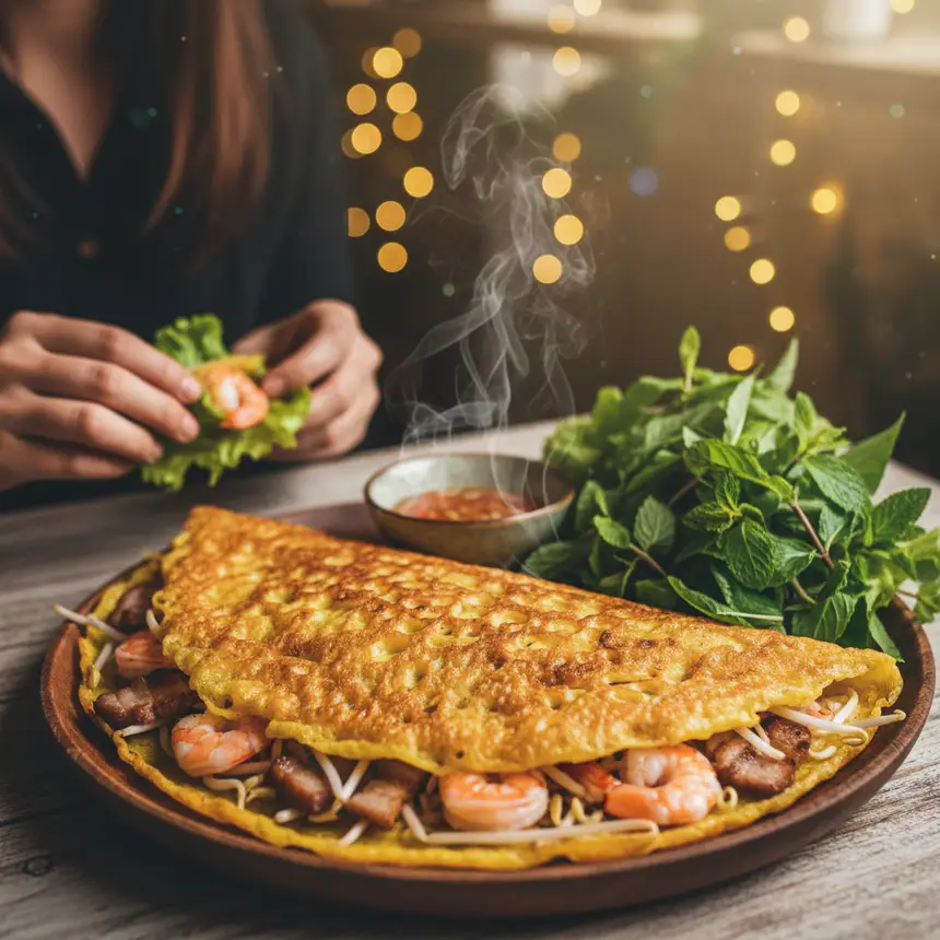 Vietnamese Banh Xeo dish