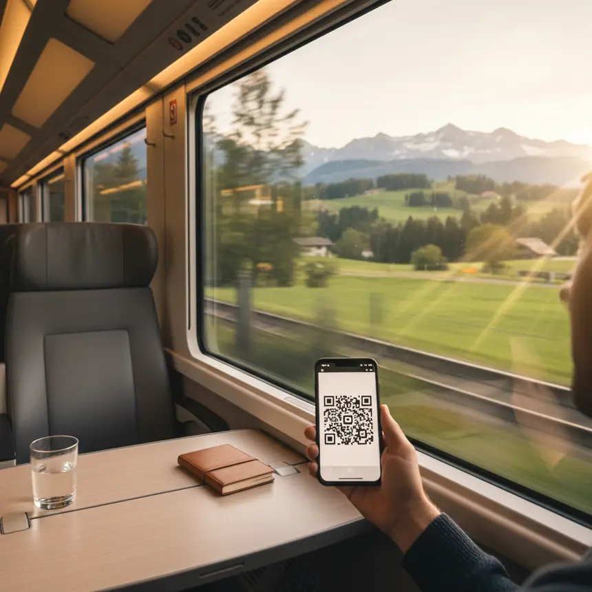 Using Swiss Pass on train