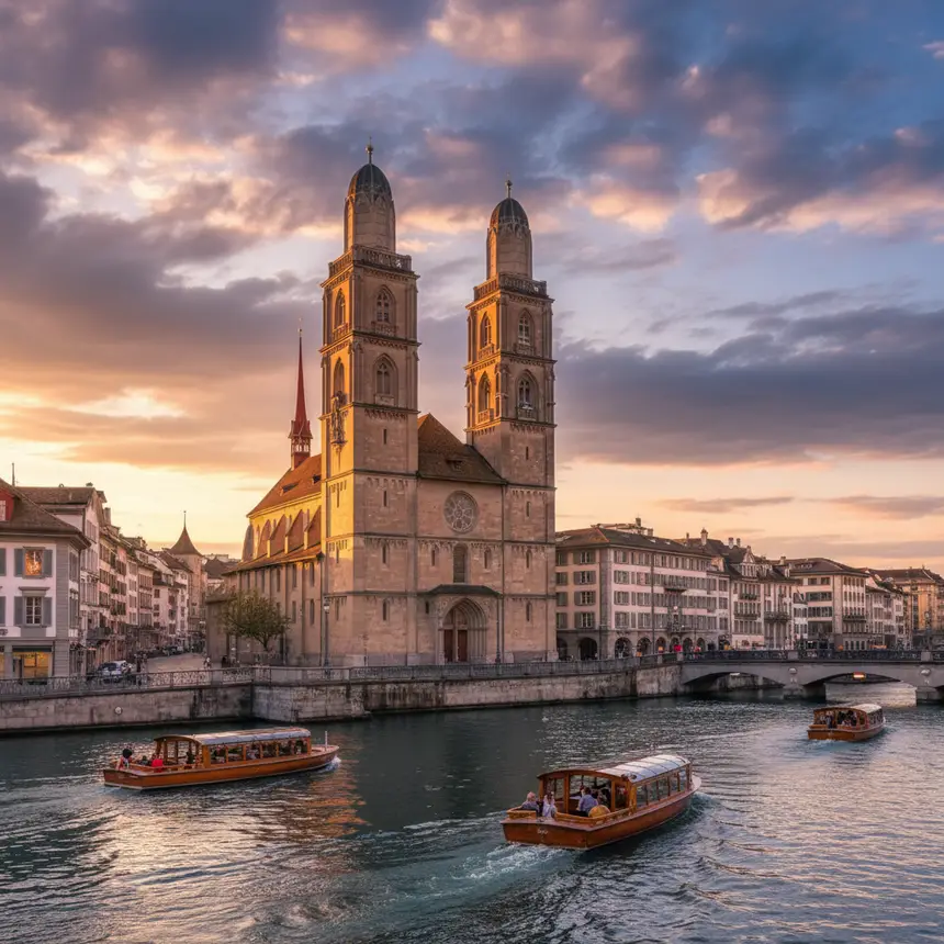 Zurich Grossmünster Architecture