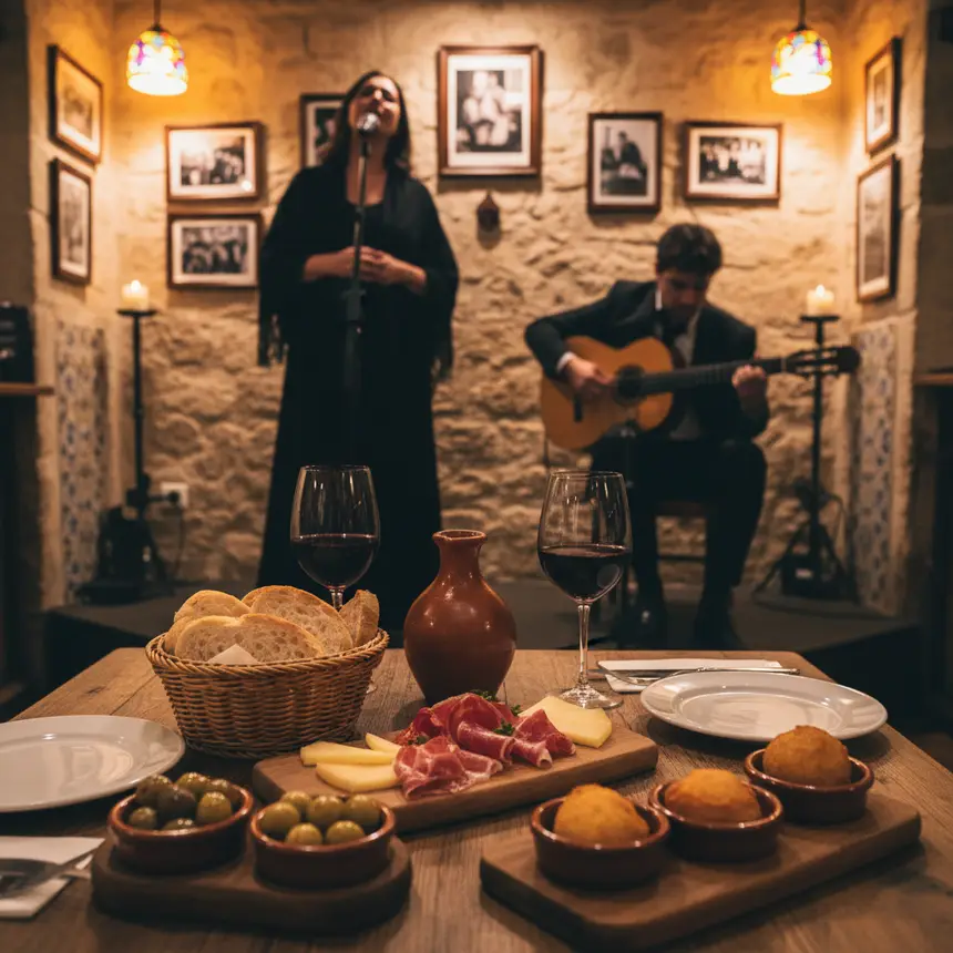 Fado performance with food