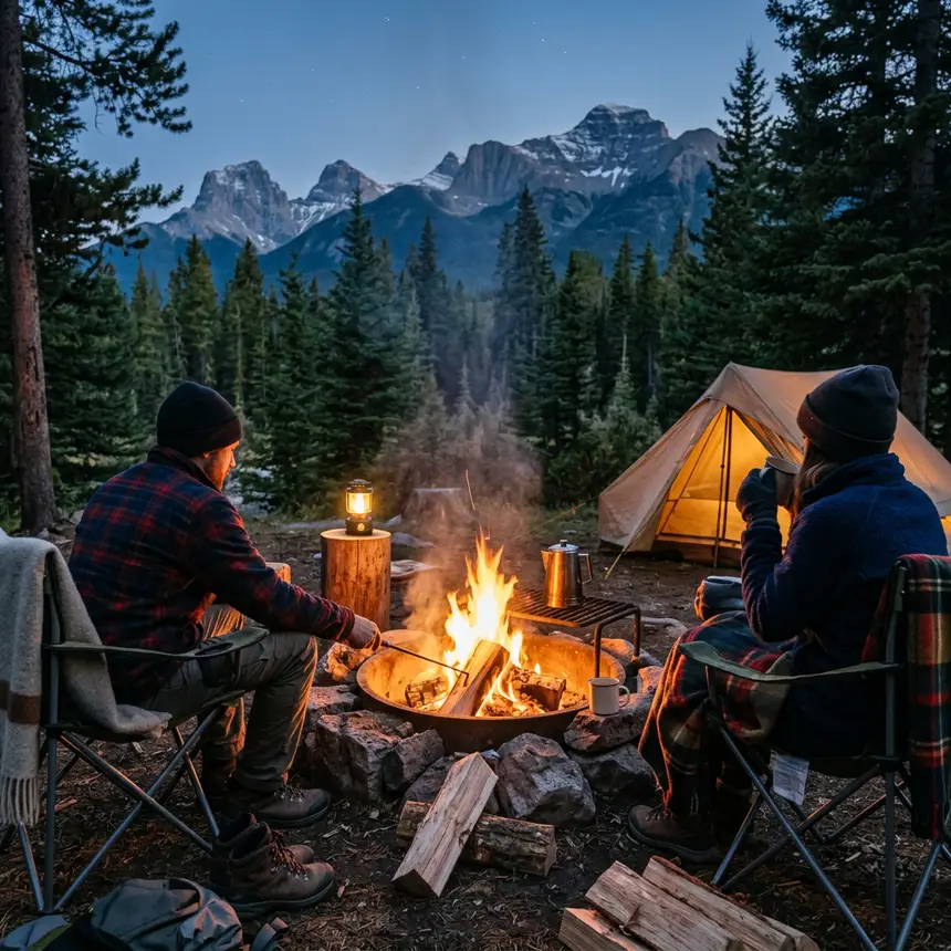 Rockies camping relaxation
