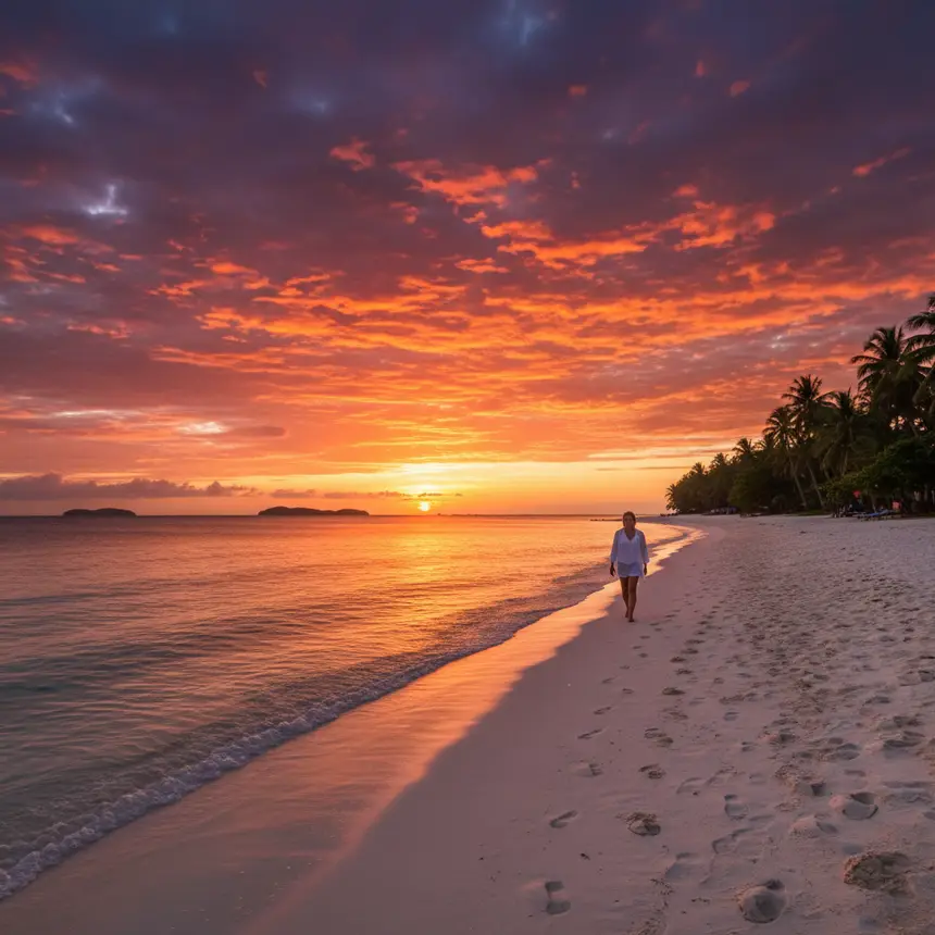 Philippines beach sunset scenery