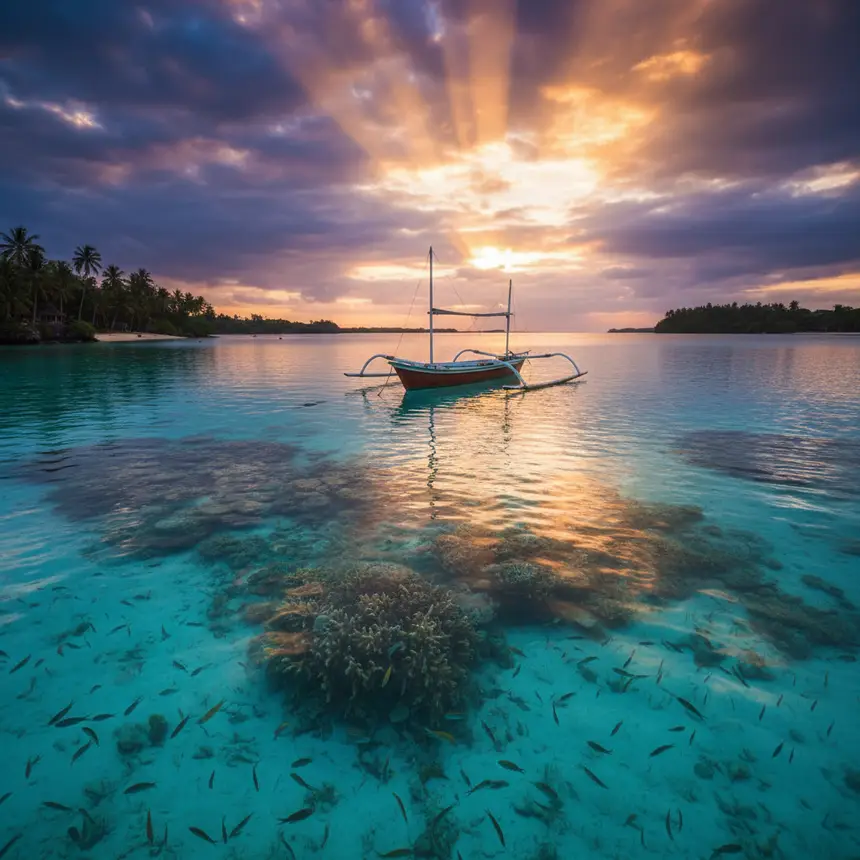 Calm Blue Lagoon in Bali