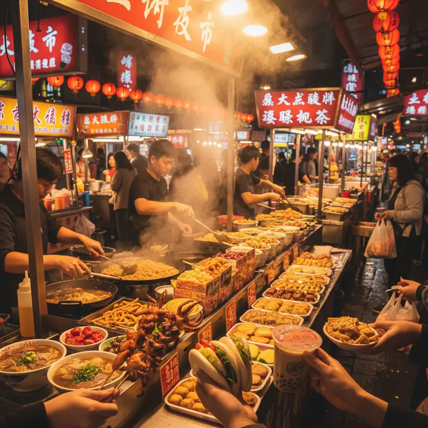 From Architectural Wonders to the Dynamic Night Market Scene